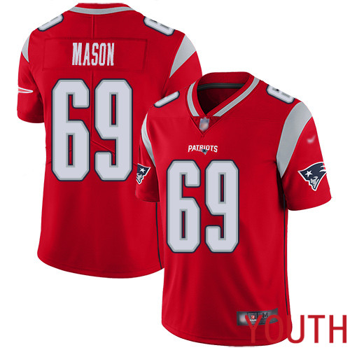 New England Patriots Football #69 Inverted Legend Limited Red Youth Shaq Mason NFL Jersey